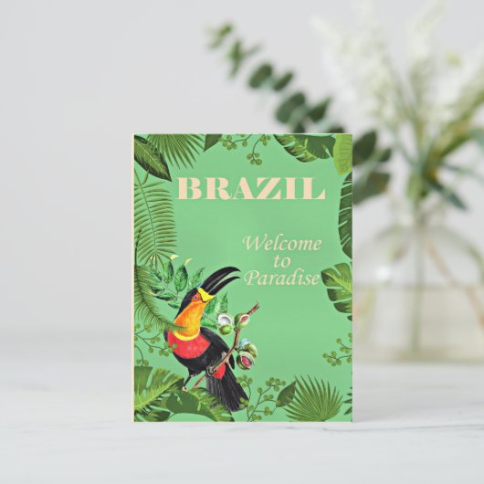 Brazilië Reisposter, Toucan, Briefkaart (Staand voorkant)