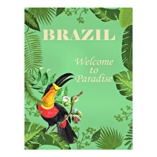 Brazilië Reisposter, Toucan, Foto Afdruk