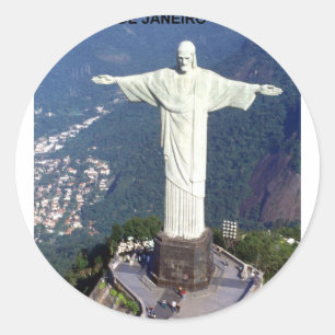 Brazilië Rio De Janeiro christ (St.K.) Ronde Sticker