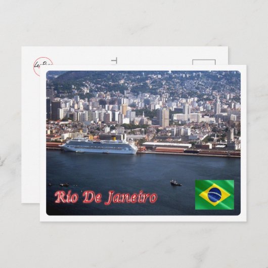 Brazilië - Rio de Janeiro - Harbour - Briefkaart (Voorkant / Achterkant)