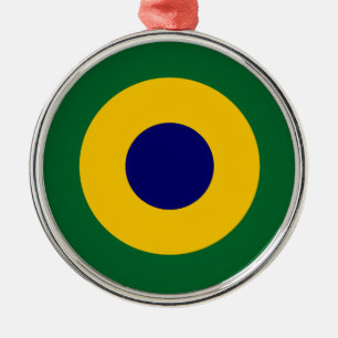 Brazilië ronde land vlag symbool leger een leger metalen ornament