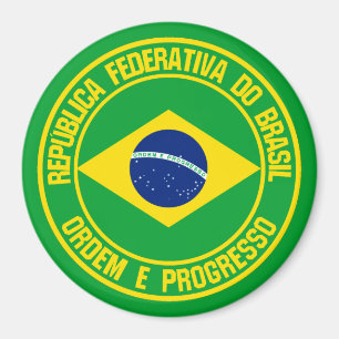 Brazilië Round Emblem Magneet