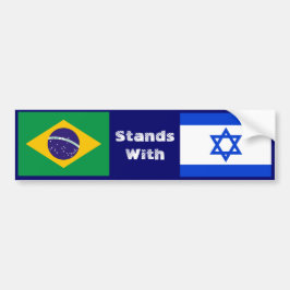 Brazilië staat met Israël Bumpersticker