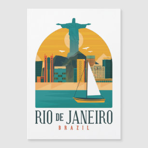 Brazilië Stad Rio de Janeiro magnetische Kaart