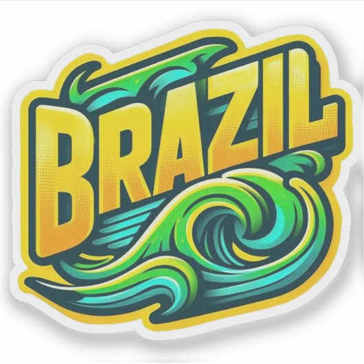 Brazilië Sticker (Voorkant)