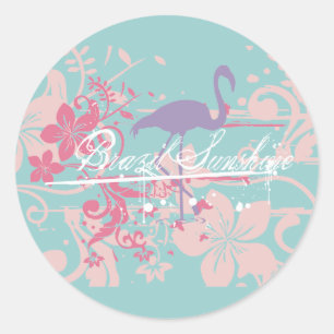Brazilië Sunshine Tshirts en geschenken Ronde Sticker