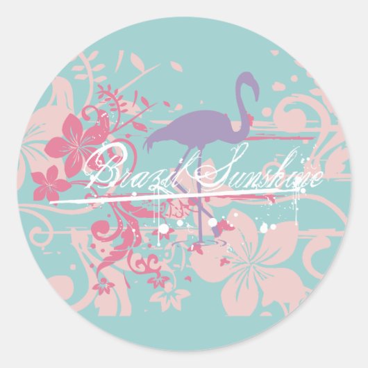Brazilië Sunshine Tshirts en geschenken Ronde Sticker (Voorkant)