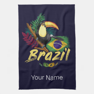 Brazilië  Toucan Flag Samba Masker Souvenir Theedoek