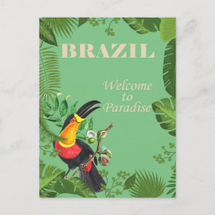 Brazilië Toucan Vintage Travel Briefkaart