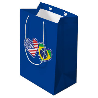 Brazilië USA Love Hearts Medium Cadeauzakje