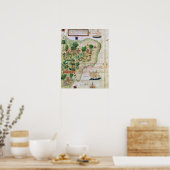 Brazilië van de 'Miller Atlas' Poster (Keuken)