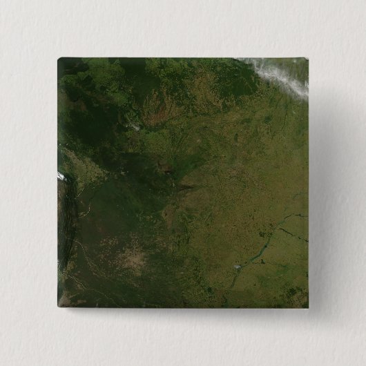 Brazilië Vierkante Button 5,1 Cm (Voorkant)