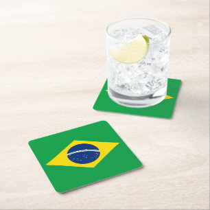 Brazilië Vierkante Kartonnen Onderzetter