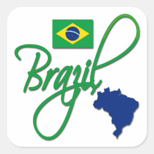 Brazilië Vierkante Sticker