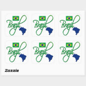 Brazilië Vierkante Sticker (Vel)