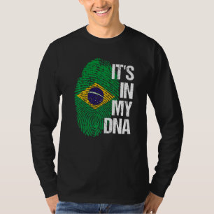 Brazilië VingerafdrukDNA met thuishartslag T-shirt