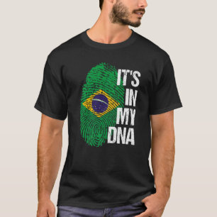 Brazilië VingerafdrukDNA met thuishartslag T-shirt