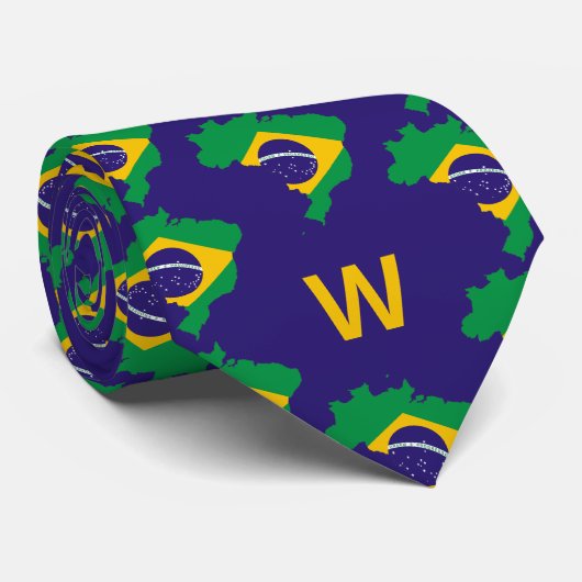 BRAZILIË Vlag Christelijk Welkom BRASIL Stropdas (Opgerold)