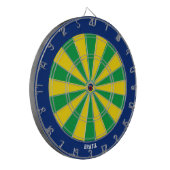 Brazilië Vlag Patriot's Bullseye Dartbord (Voorkant Links)