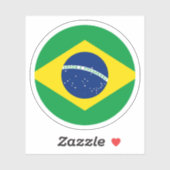 Brazilië Vlag Ronde Sticker (Vel)