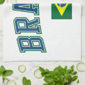 Brazilië + vlag theedoek (Gevouwen)