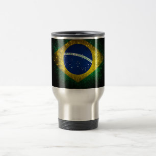 Brazilië Vlag Vuurwerk Reisbeker