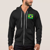 Brazilië Vlag WK 2022 Football Voetbal Hoodie (Voorkant)