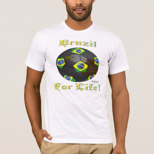 Brazilië Voetbal Fan 4 Mannen T-Shirt