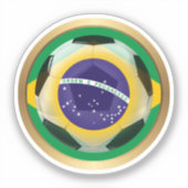Brazilië Voetbal Sport Sticker (Voorkant)