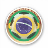 Brazilië Voetbal Sport Sticker (Voorkant)