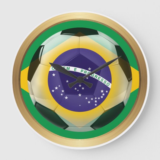 Brazilië / Voetbal van Brasil Grote Klok (Voorkant)