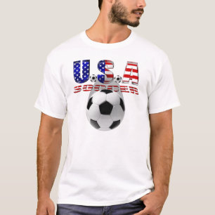 Brazilië wereldbeker voetbal 2014 Soccer US flag T-shirt