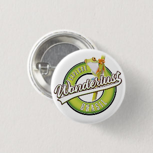 brazilië wonderlust ronde button 3,2 cm