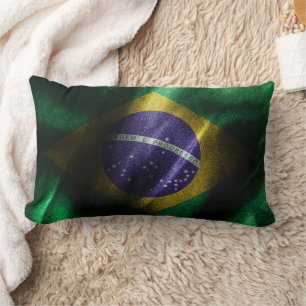 Brazilië zijde vlag kussen