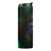 Brazilië zijde vlag thermosbeker (Gedraaid links)