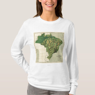 BraziliëFysieke panoramische kaartBrazilië T-shirt