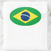 braziliervlag ovale sticker (Tas)