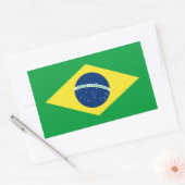braziliervlag rechthoekige sticker (Envelop)