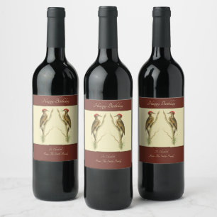 Brazillian Woodpecker Wine Label Wijn Etiket