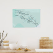 Brazos en Colorado Rivers Poster (Keuken)