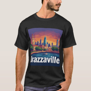 Brazzaville stadsgezicht met historische kathedraa t-shirt