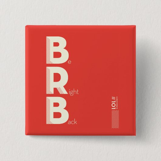 BRB VIERKANTE BUTTON 5,1 CM (Voorkant)