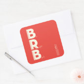 BRB VIERKANTE STICKER (Envelop)