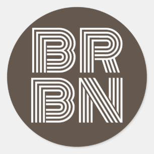 BRBN Bourbon Hunter Whiskey Collector Ronde Sticker
