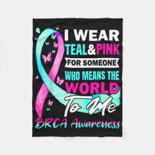 BRCA Awareness Ondersteuning voor borst- en eierst Fleece Deken