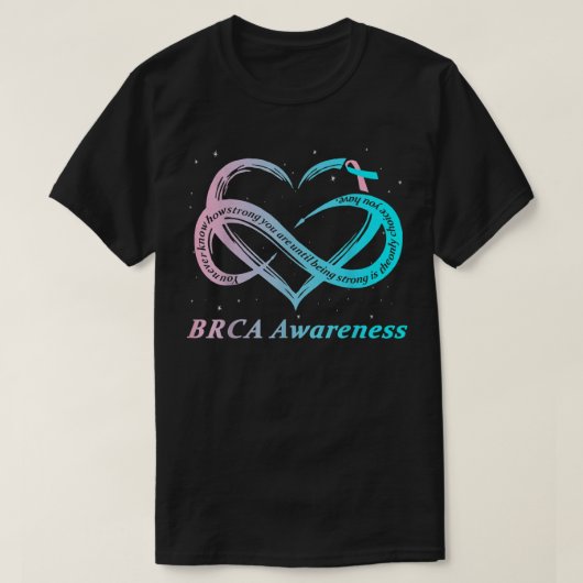 BRCA Warrior I'm Fine borstkanker Awareness T-shirt (Design voorkant)