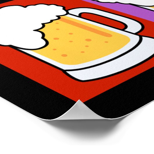 BRE Bar Pop Art sur mesure NOM affiche (Coin)