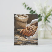 Bread And Wheat Ears Briefkaart (Staand voorkant)