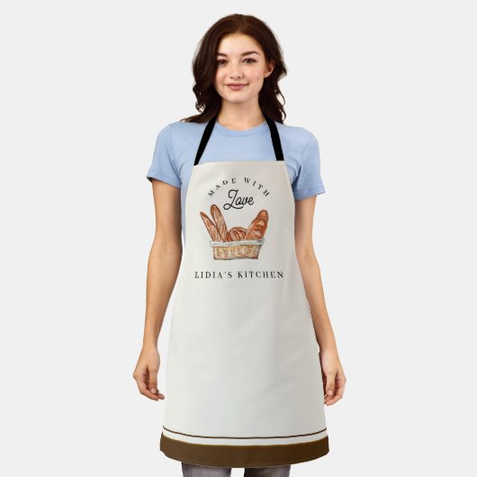 Bread Bakers Personalized Apron Schort (Gedragen)