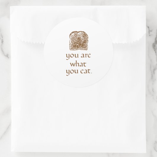 Bread & Calligraphy Rustic Sticker (Tas)